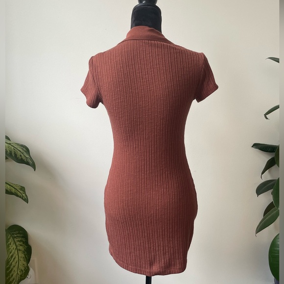 Wild Fable Button-Front Ribbed Mini Dress – XS - Picture 3 of 5